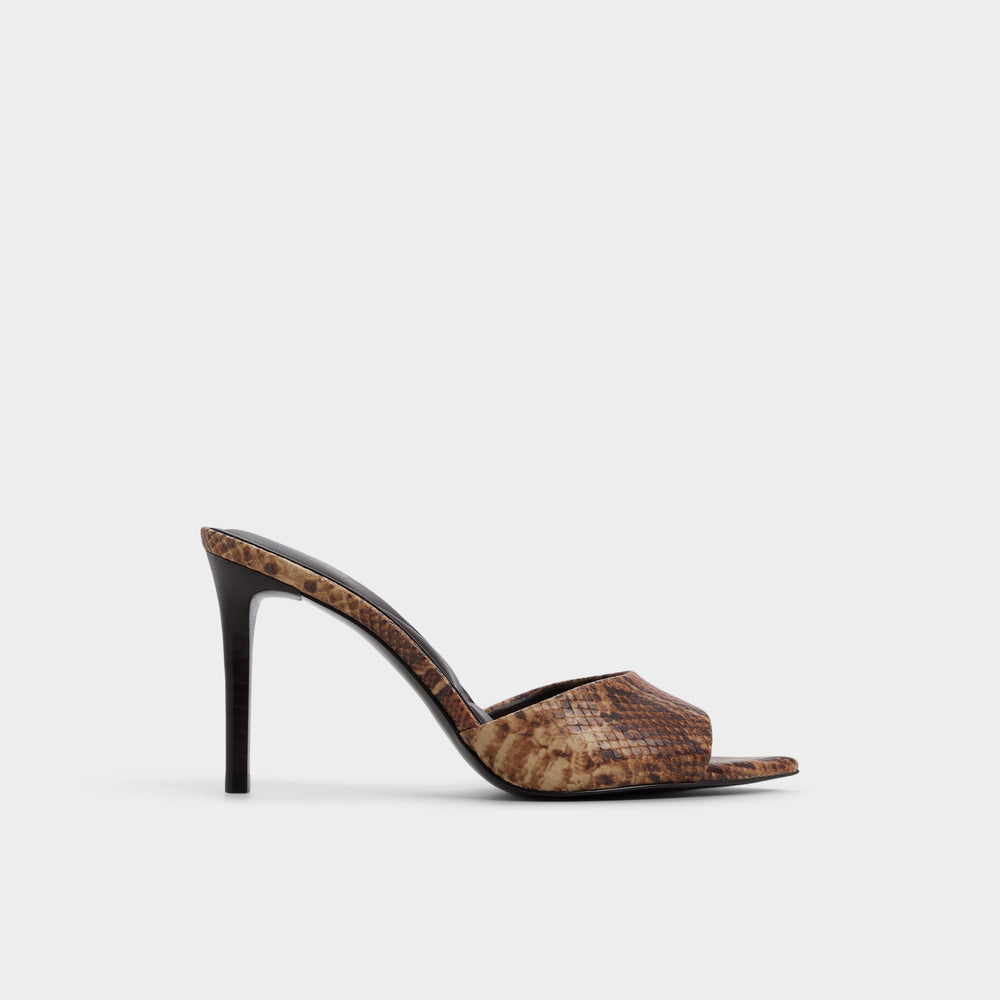 Aldo Anniebrilden in Brown Multi 14190598 - Heeled mule, Stiletto heel