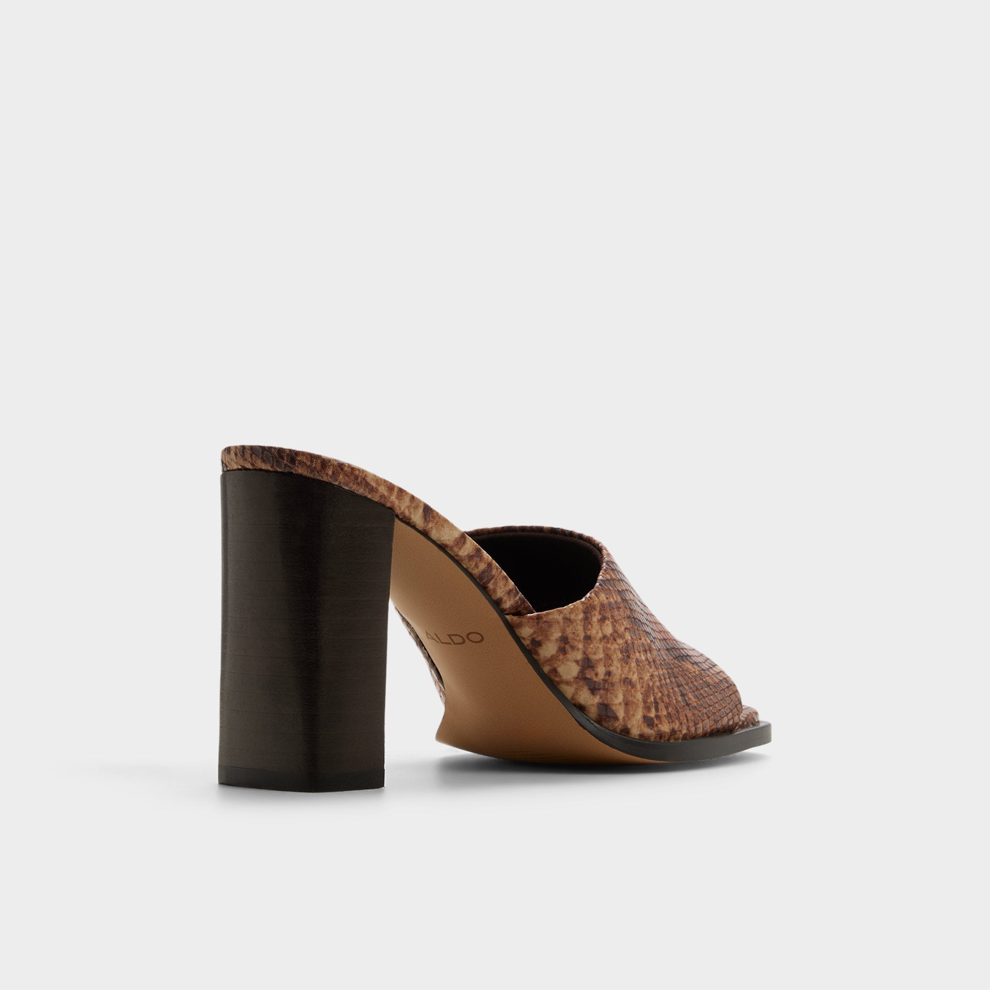 Aldo Re in Sophia Brown Multi14190695 - Heeled mule, Block heel