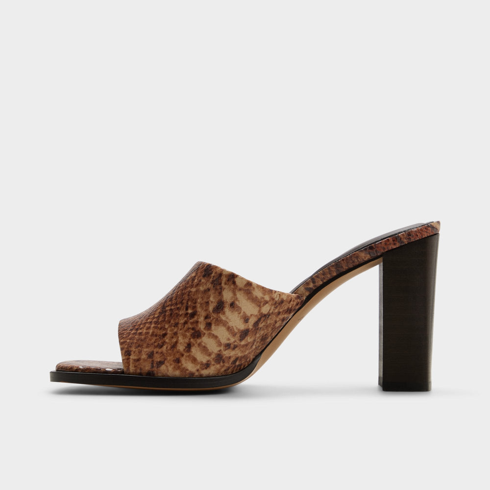 Aldo Re in Sophia Brown Multi14190695 - Heeled mule, Block heel