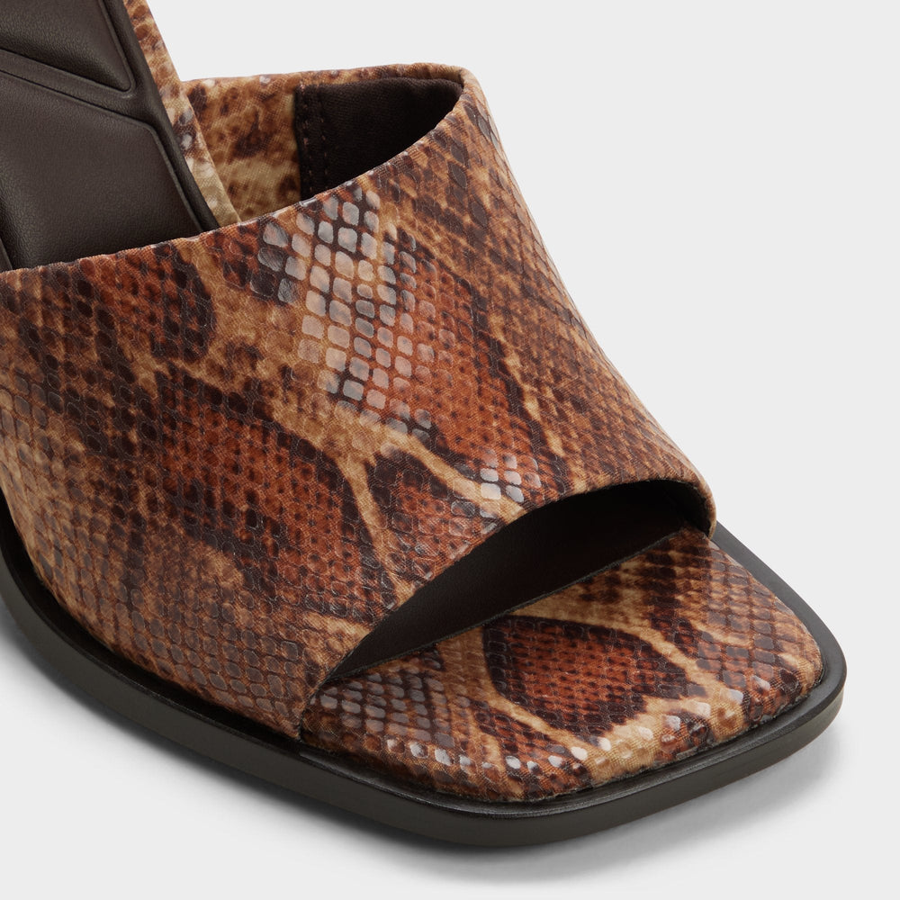 Aldo Re in Sophia Brown Multi14190695 - Heeled mule, Block heel