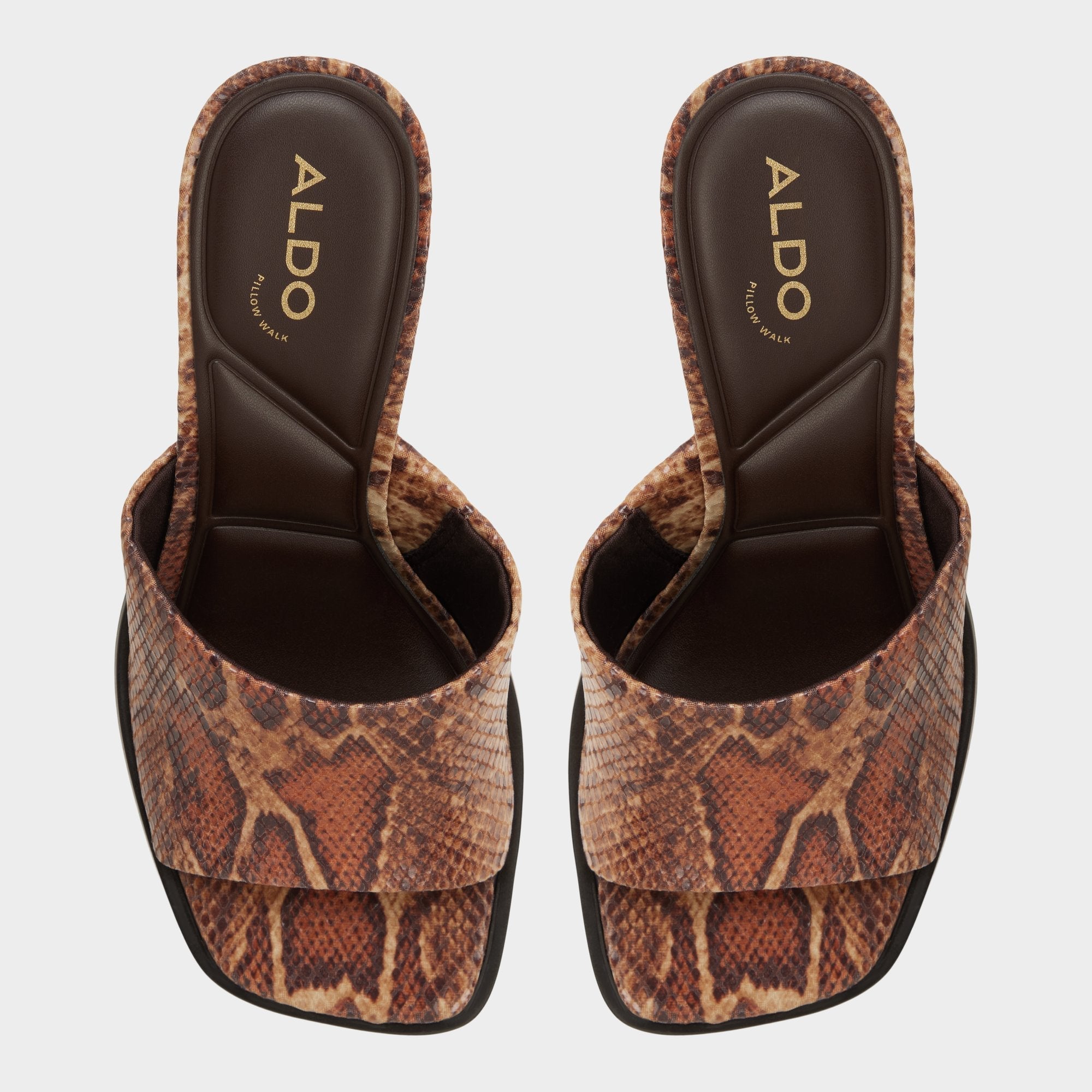 Aldo Re in Sophia Brown Multi14190695 - Heeled mule, Block heel