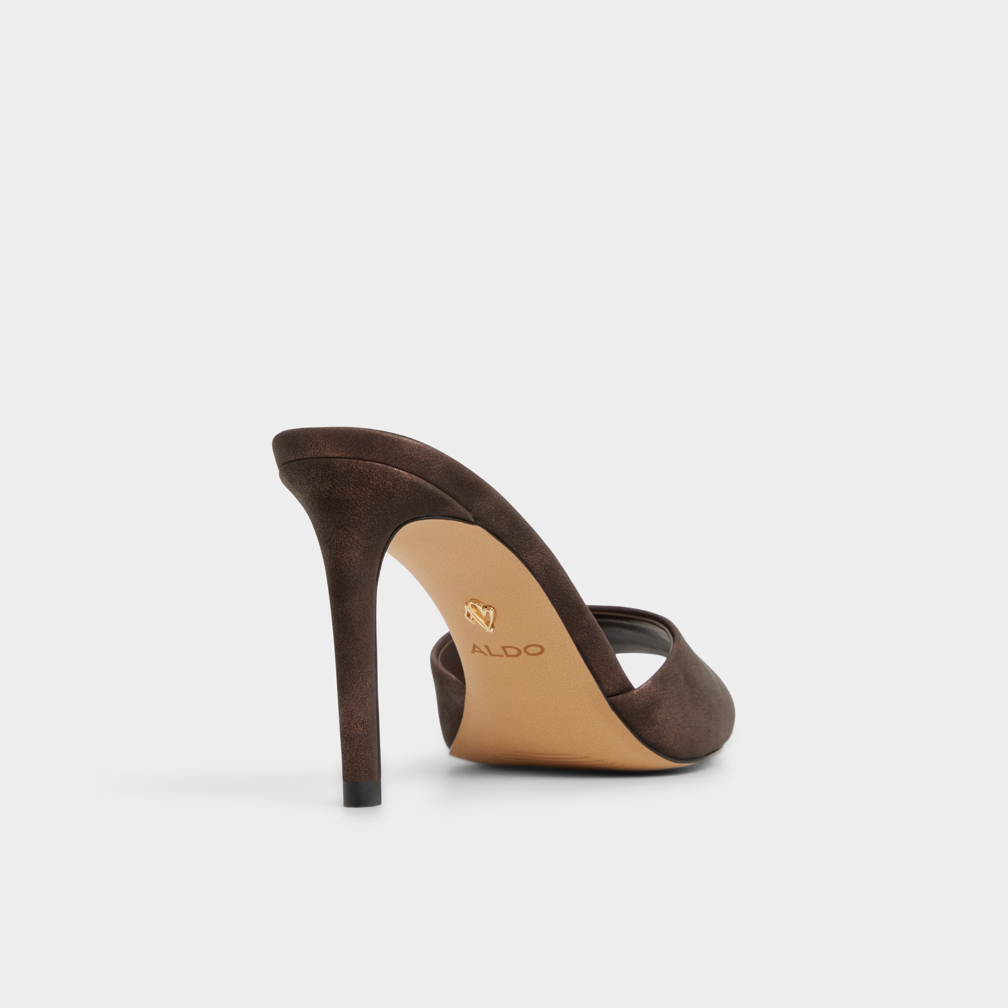 Aldo Anniebrilden Dark Brown Women's Mule slides - Heeled mule, Stiletto heel