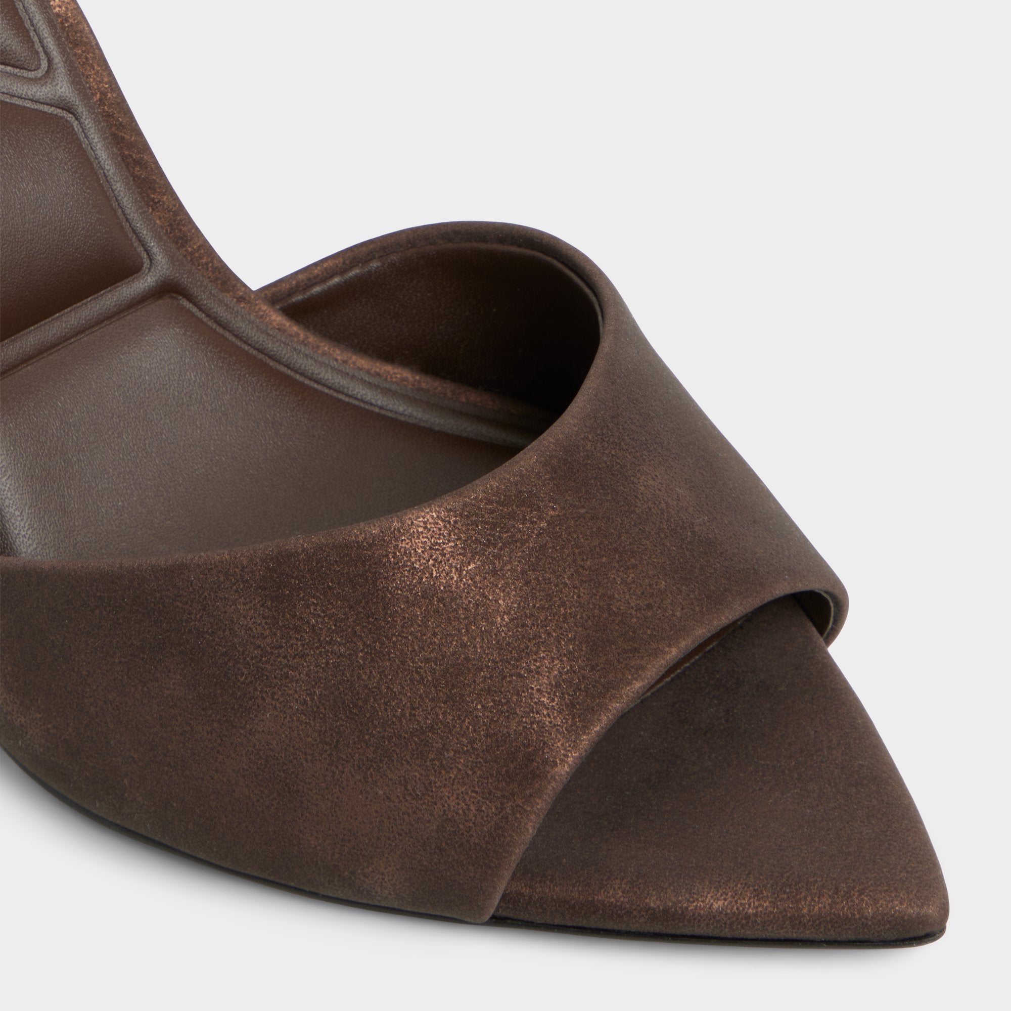 Aldo Anniebrilden Dark Brown Women's Mule slides - Heeled mule, Stiletto heel