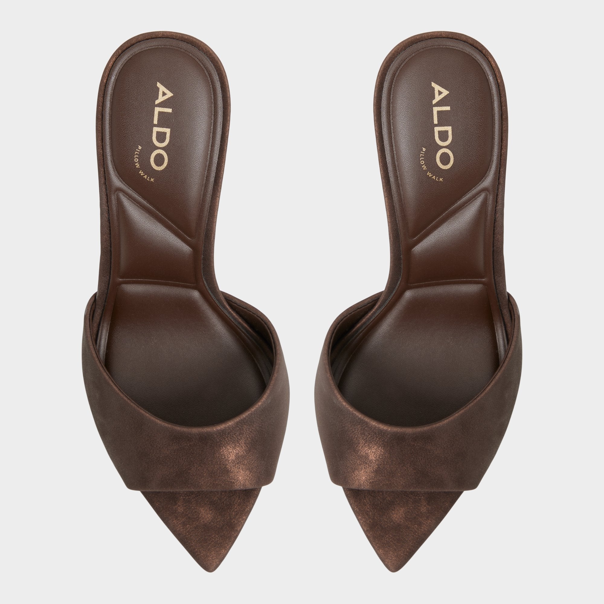 Aldo Anniebrilden Dark Brown Women's Mule slides - Heeled mule, Stiletto heel