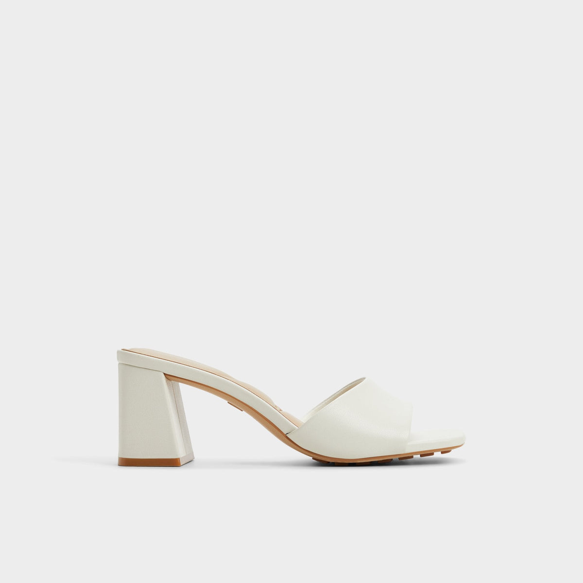 Aldo Tisha White Women's Heeled mules - Heeled mule, Block heel