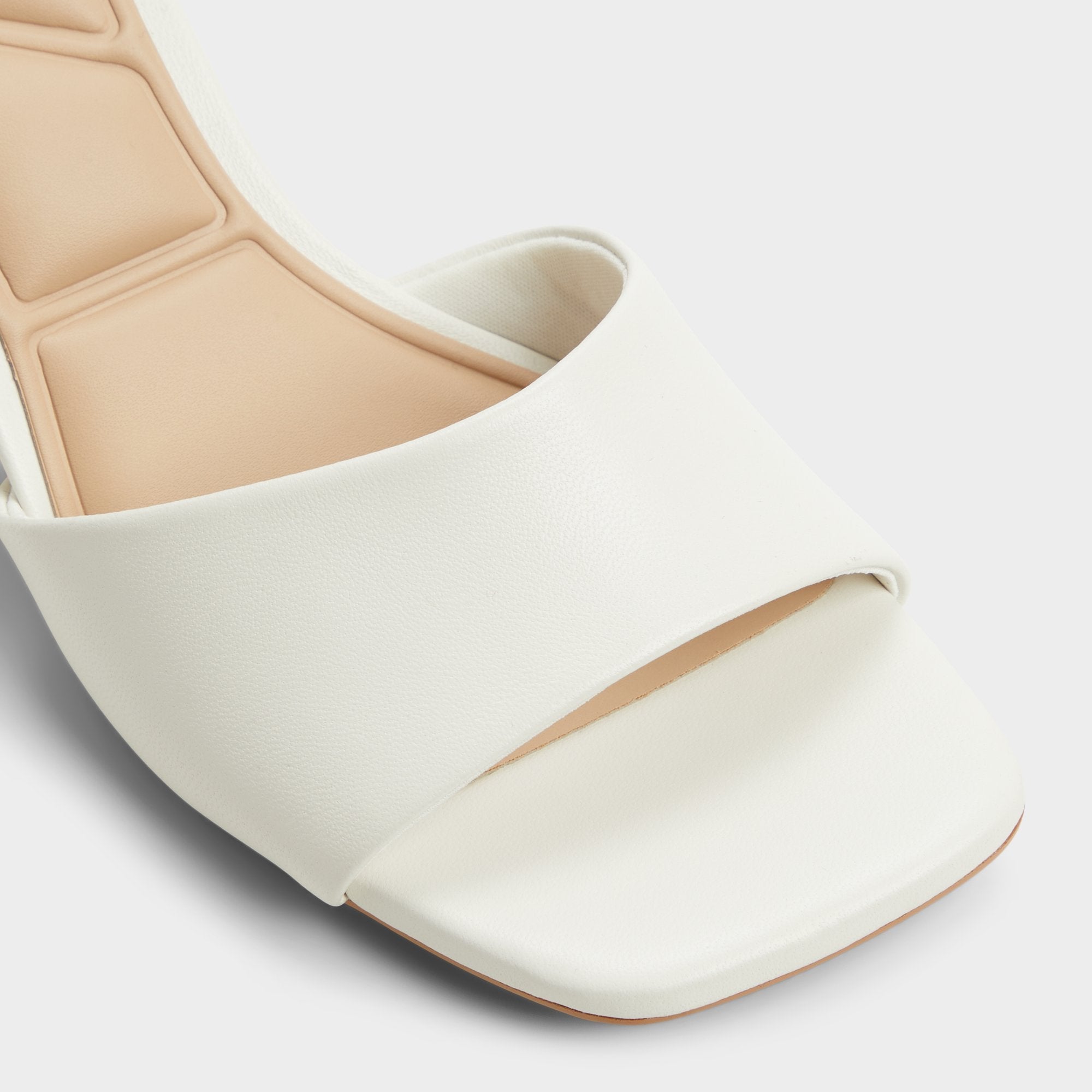 Aldo Tisha White Women's Heeled mules - Heeled mule, Block heel