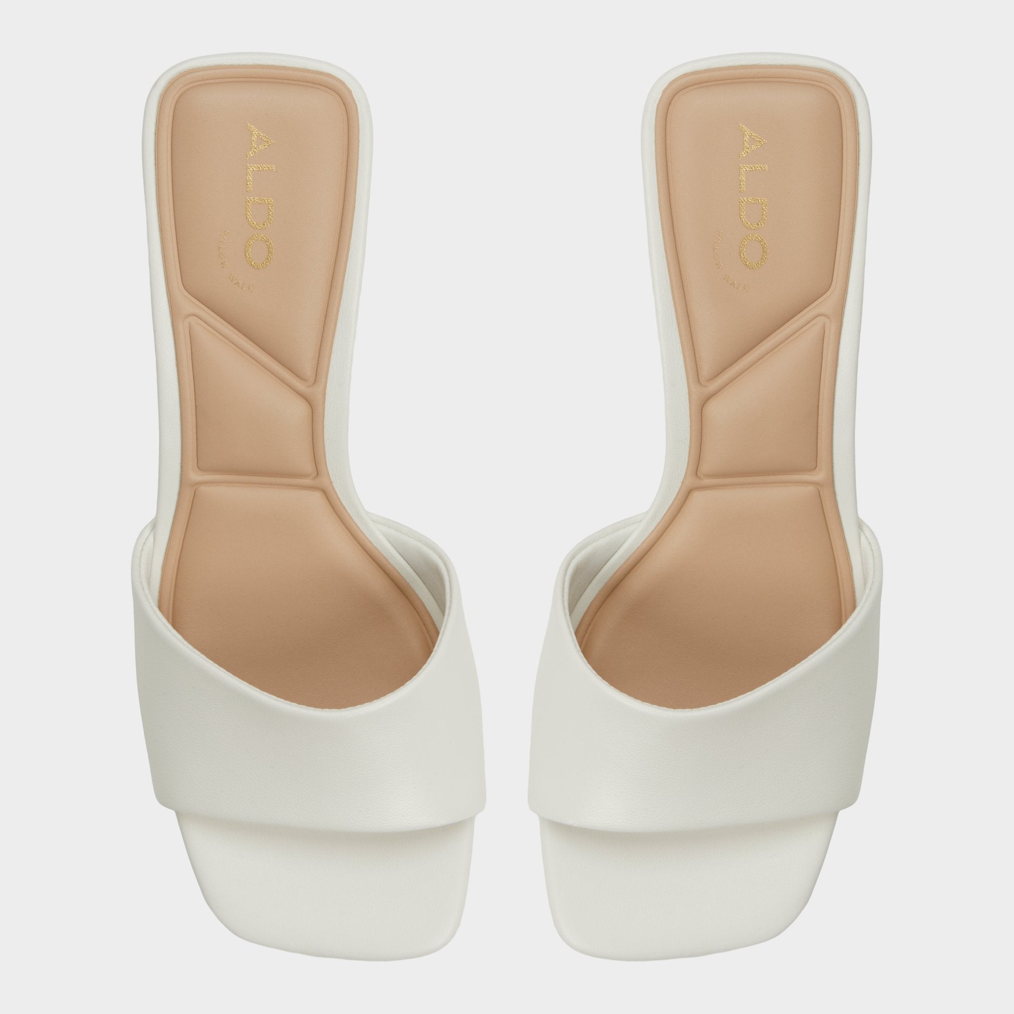 Aldo Tisha White Women's Heeled mules - Heeled mule, Block heel