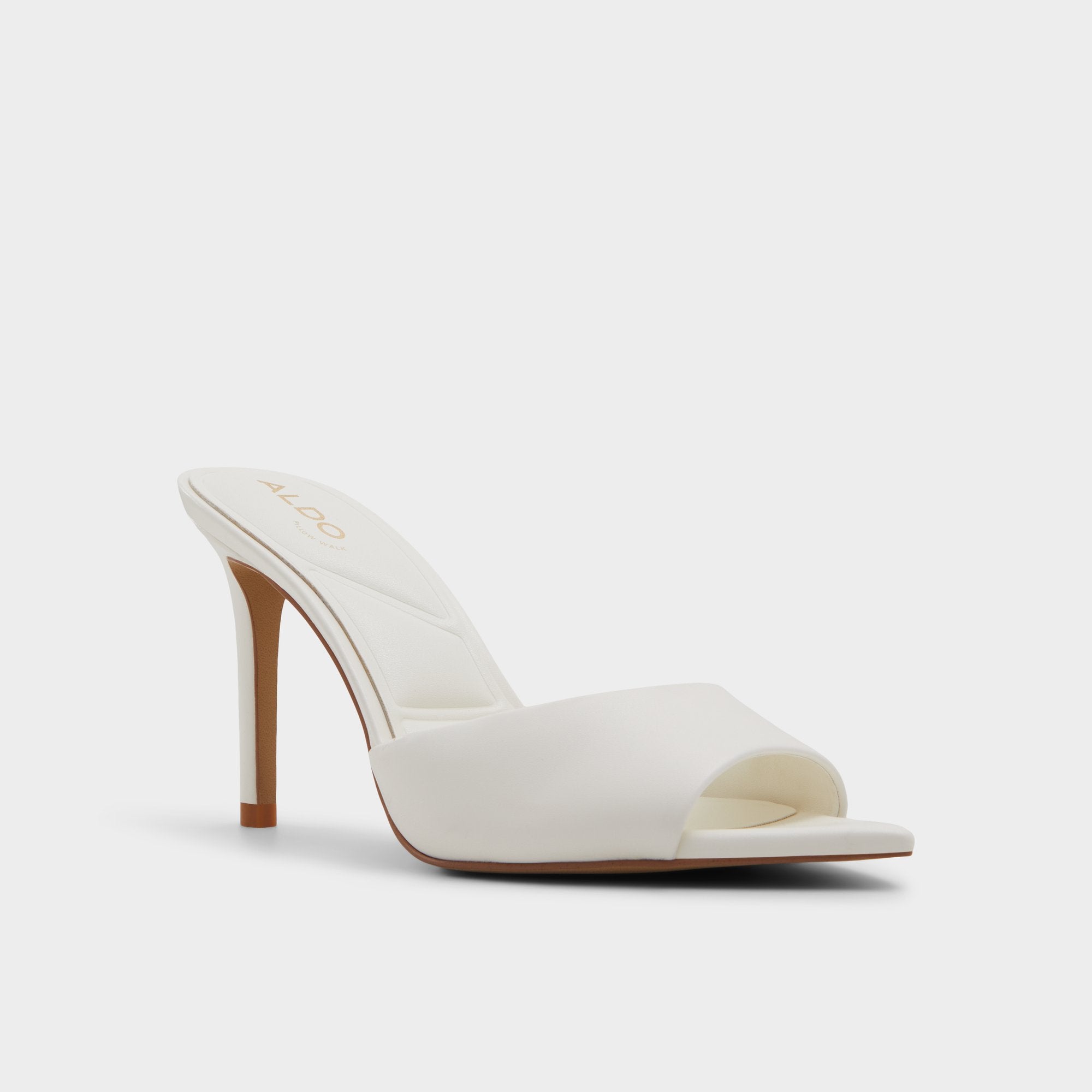 Aldo Anniebrilden White Women's Heeled mules - Heeled mule, Stiletto heel