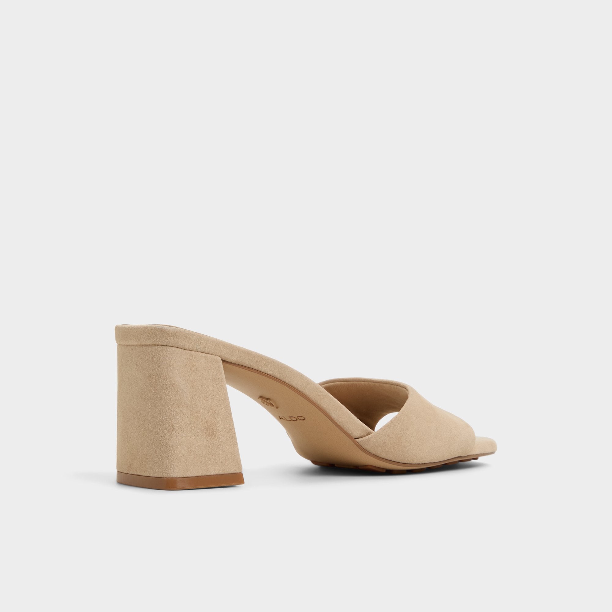 Aldo Tisha Beige Women's Heeled mules - Heeled mule, Block heel