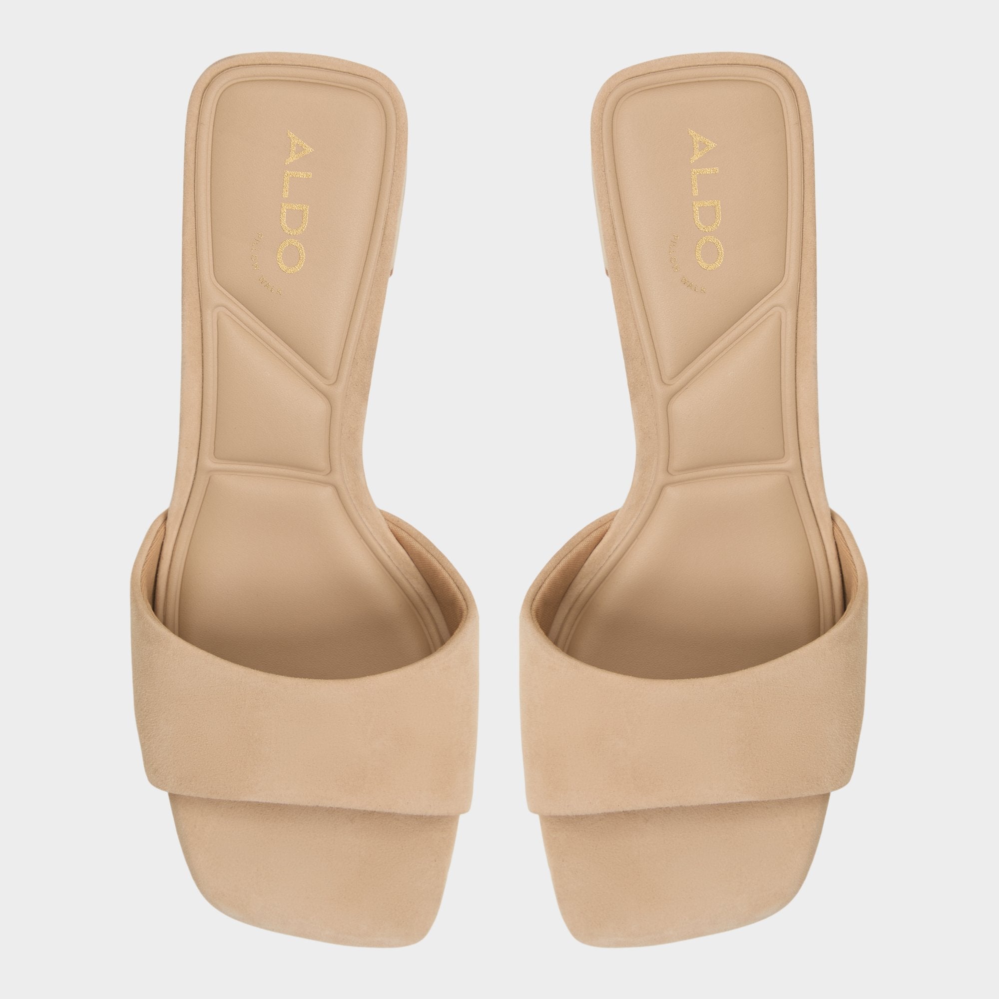 Aldo Tisha Beige Women's Heeled mules - Heeled mule, Block heel