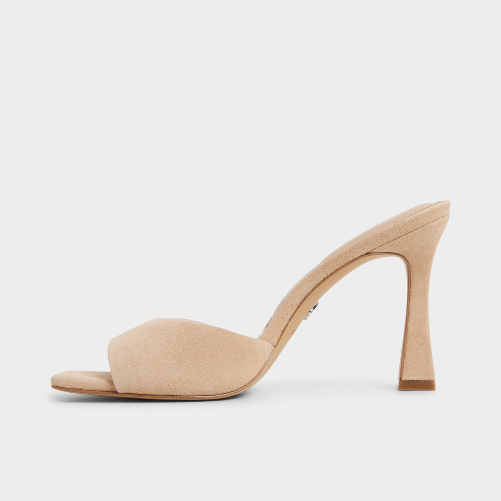 Aldo Jennifer in Medium Beige - Heeled mule, Stiletto heel