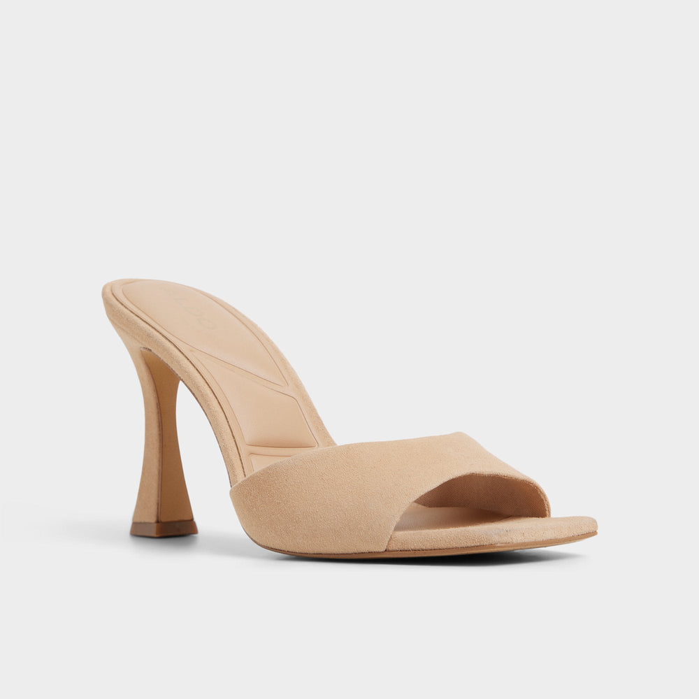 Aldo Jennifer in Medium Beige - Heeled mule, Stiletto heel