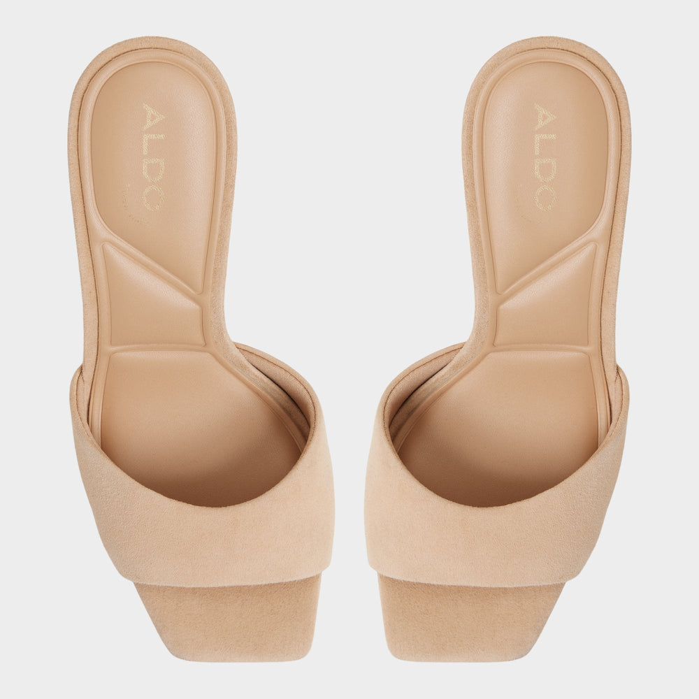 Aldo Jennifer in Medium Beige - Heeled mule, Stiletto heel