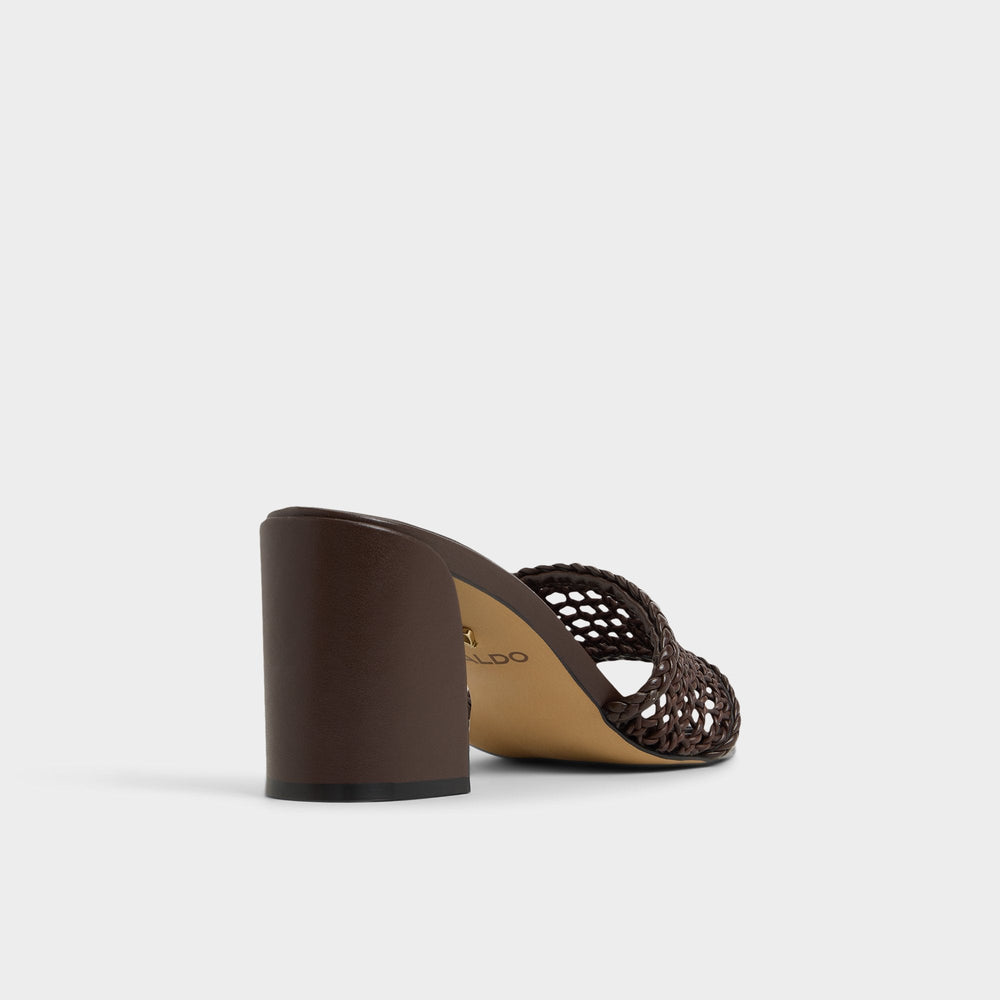 Aldo Beachdate Dark Brown Women's Block heels - Heeled mule, Block heel