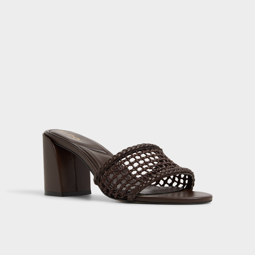 Aldo Beachdate Dark Brown Women's Block heels - Heeled mule, Block heel
