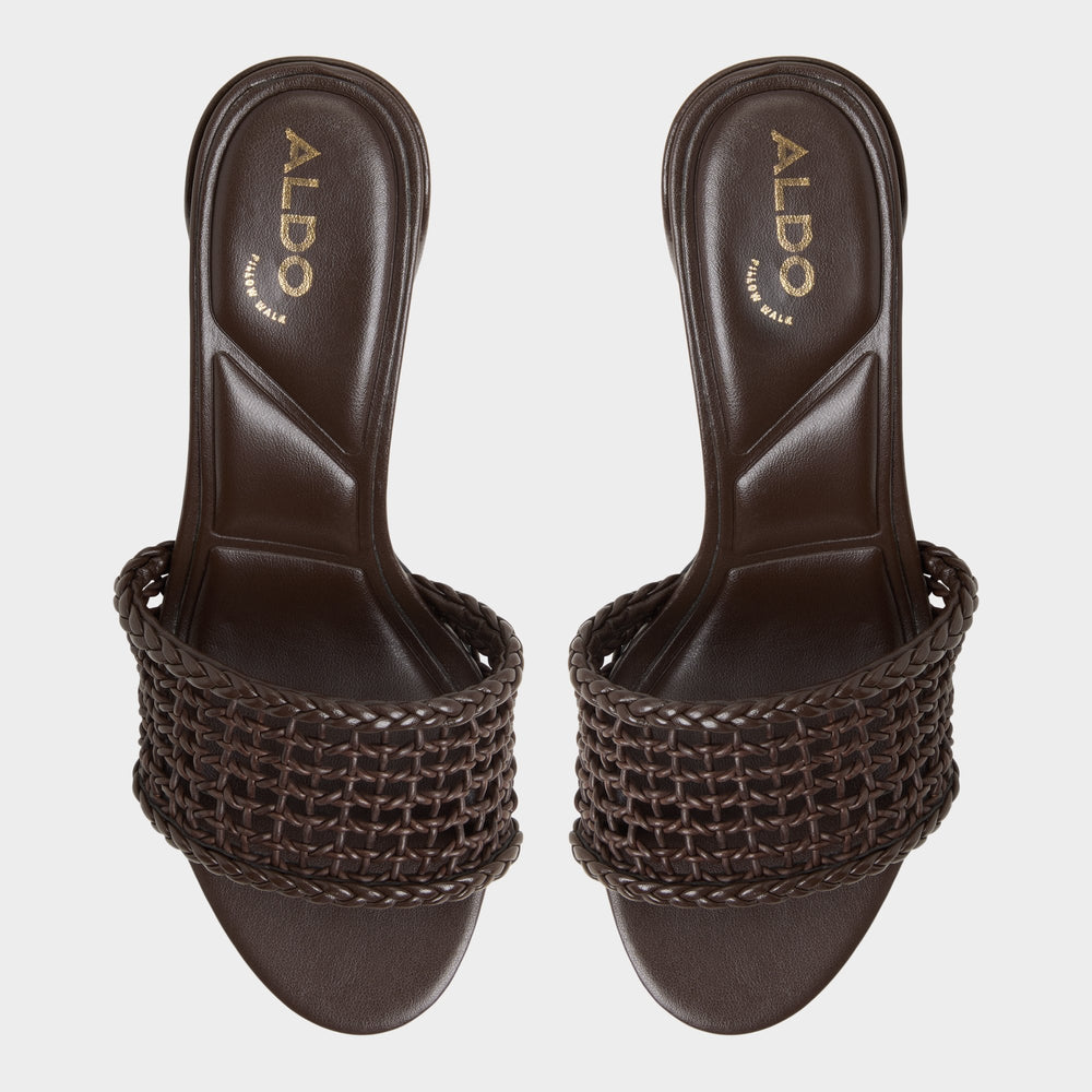 Aldo Beachdate Dark Brown Women's Block heels - Heeled mule, Block heel
