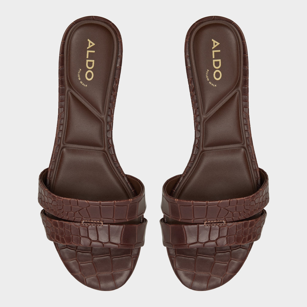 Aldo Scarletta Dark Brown Women's Heeled mules - Heeled mule, Kitten heel