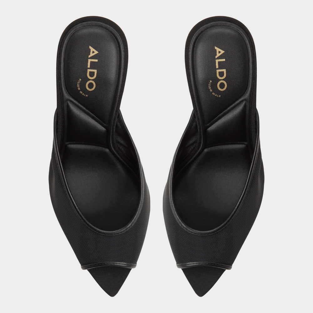 Aldo Elennah in Black 14161302 - Heeled mule, Stiletto heel