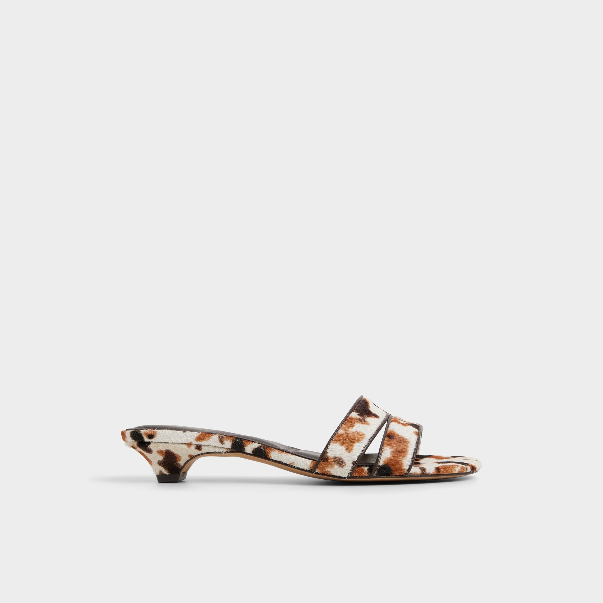 Aldo Scarletta White/Black Women's Heeled mules - Heeled mule, Kitten heel