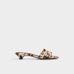 Aldo Scarletta White/Black Women's Heeled mules - Heeled mule, Kitten heel