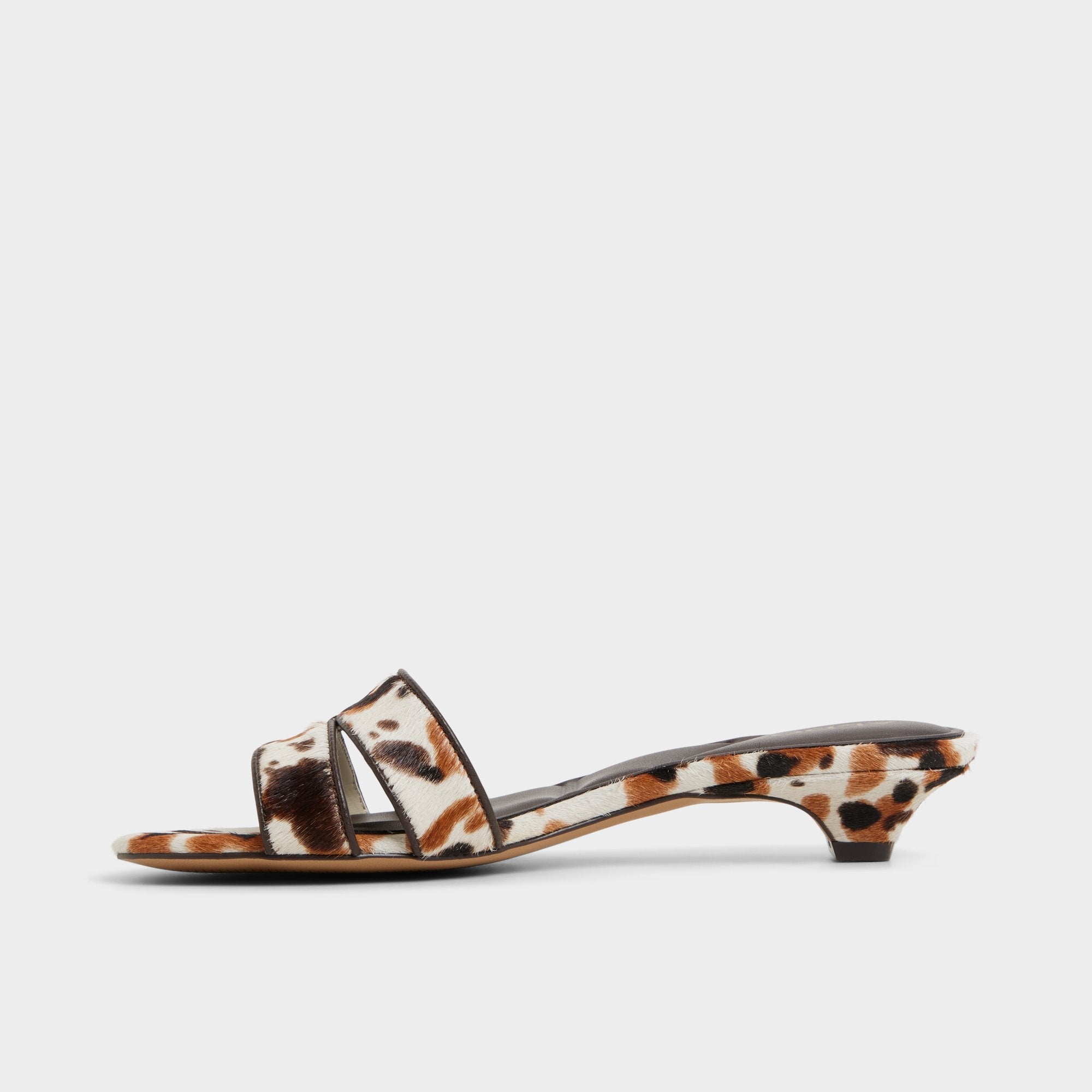 Aldo Scarletta White/Black Women's Heeled mules - Heeled mule, Kitten heel