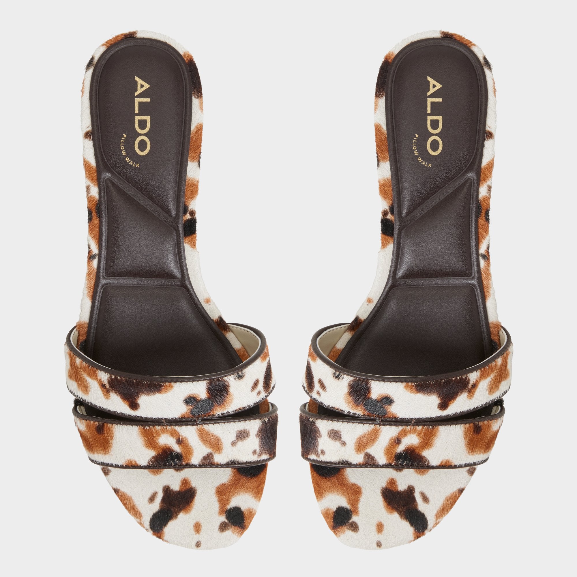 Aldo Scarletta White/Black Women's Heeled mules - Heeled mule, Kitten heel