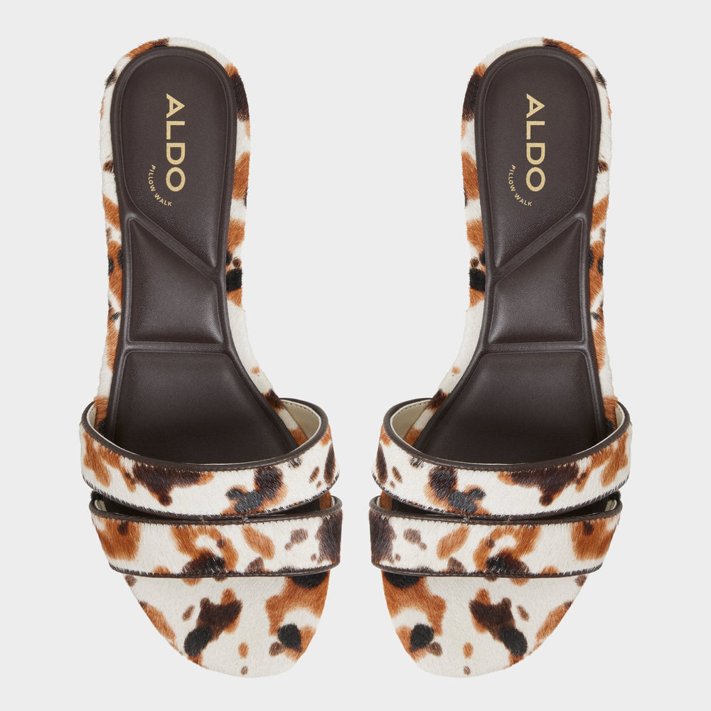 Aldo Scarletta White/Black Women's Heeled mules - Heeled mule, Kitten heel