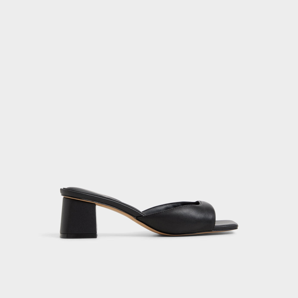 Aldo Aneky in Black - Heeled mule, Block heel