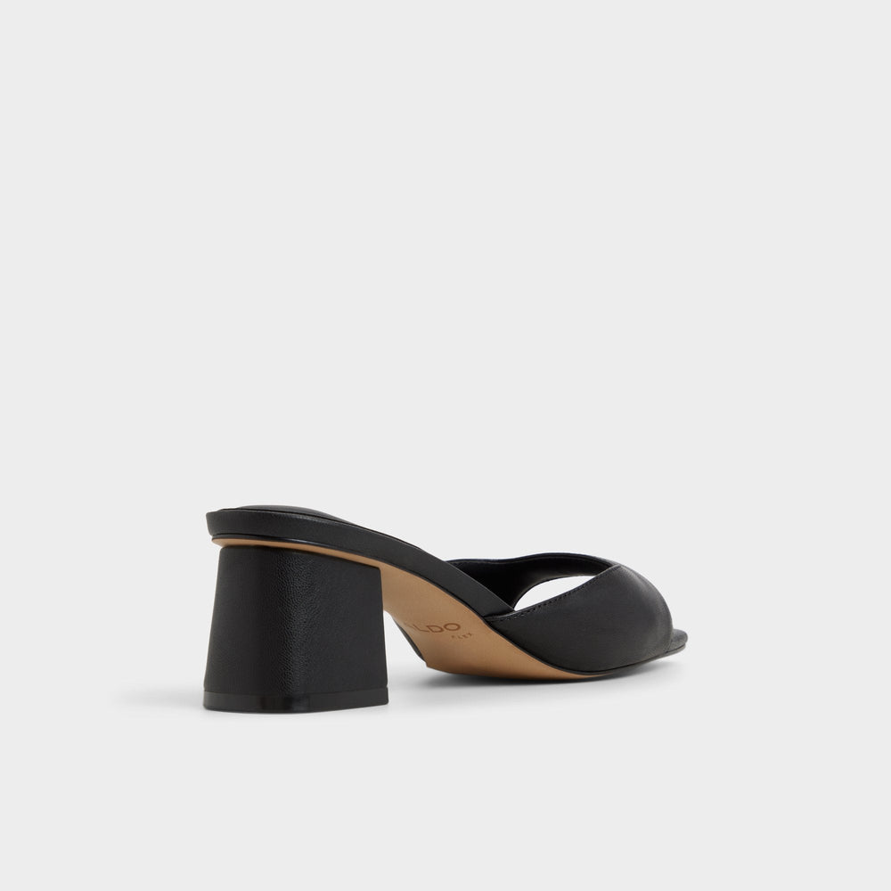 Aldo Aneky in Black - Heeled mule, Block heel