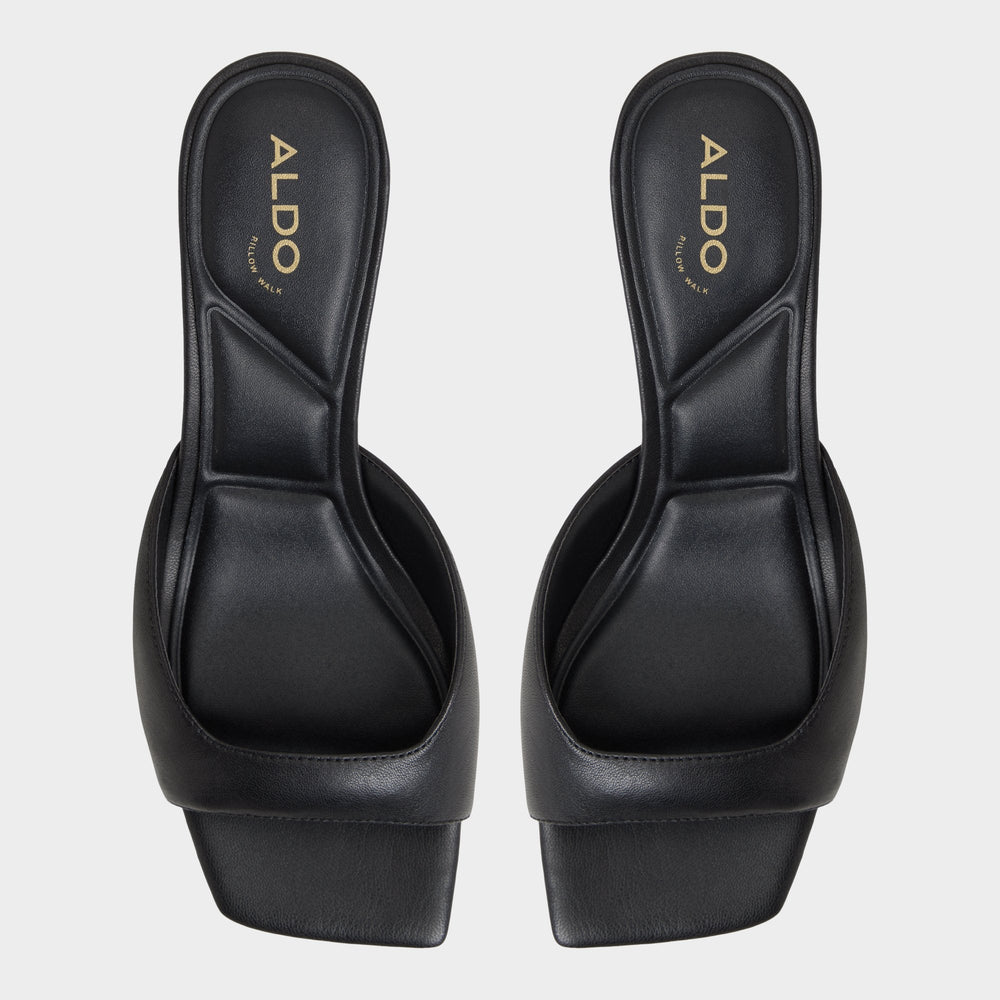 Aldo Aneky in Black - Heeled mule, Block heel