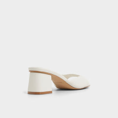Aldo Aneky in White Bone - Heeled mule, Block heel