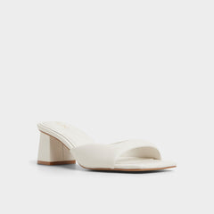 Aldo Aneky in White Bone - Heeled mule, Block heel