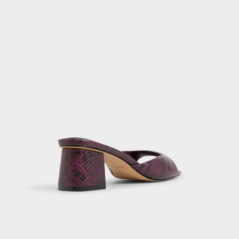 Aldo Aneky in Bordo - Heeled mule, Block heel