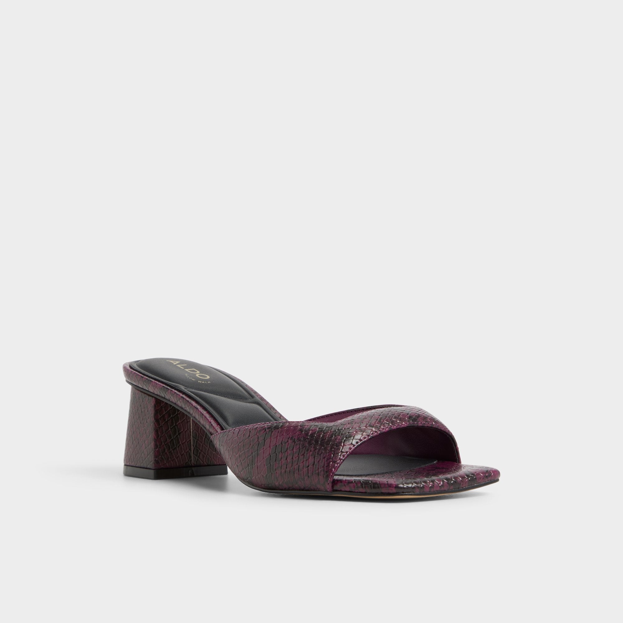 Aldo Aneky in Bordo - Heeled mule, Block heel