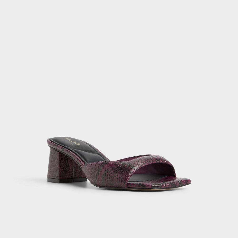 Aldo Aneky in Bordo - Heeled mule, Block heel