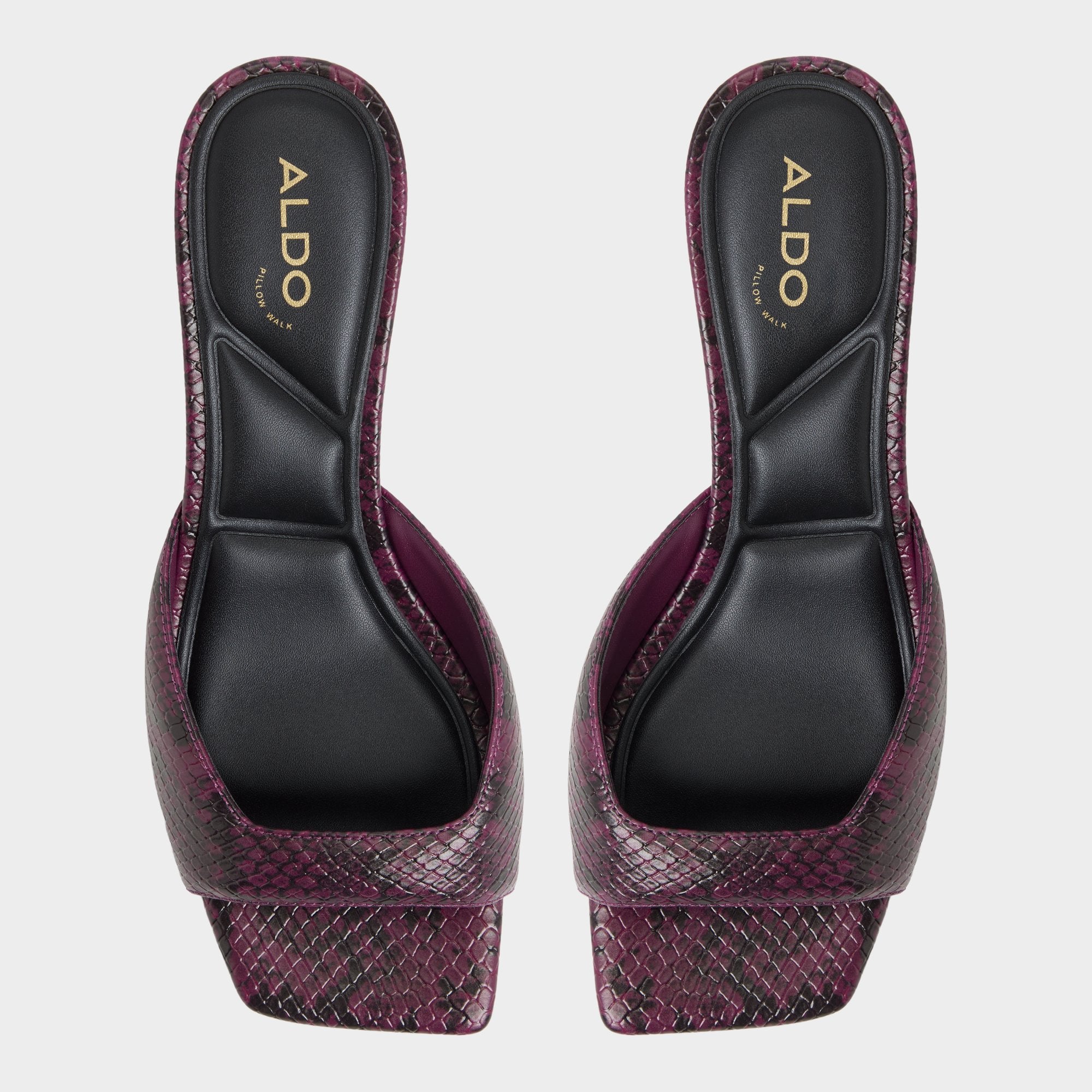 Aldo Aneky in Bordo - Heeled mule, Block heel