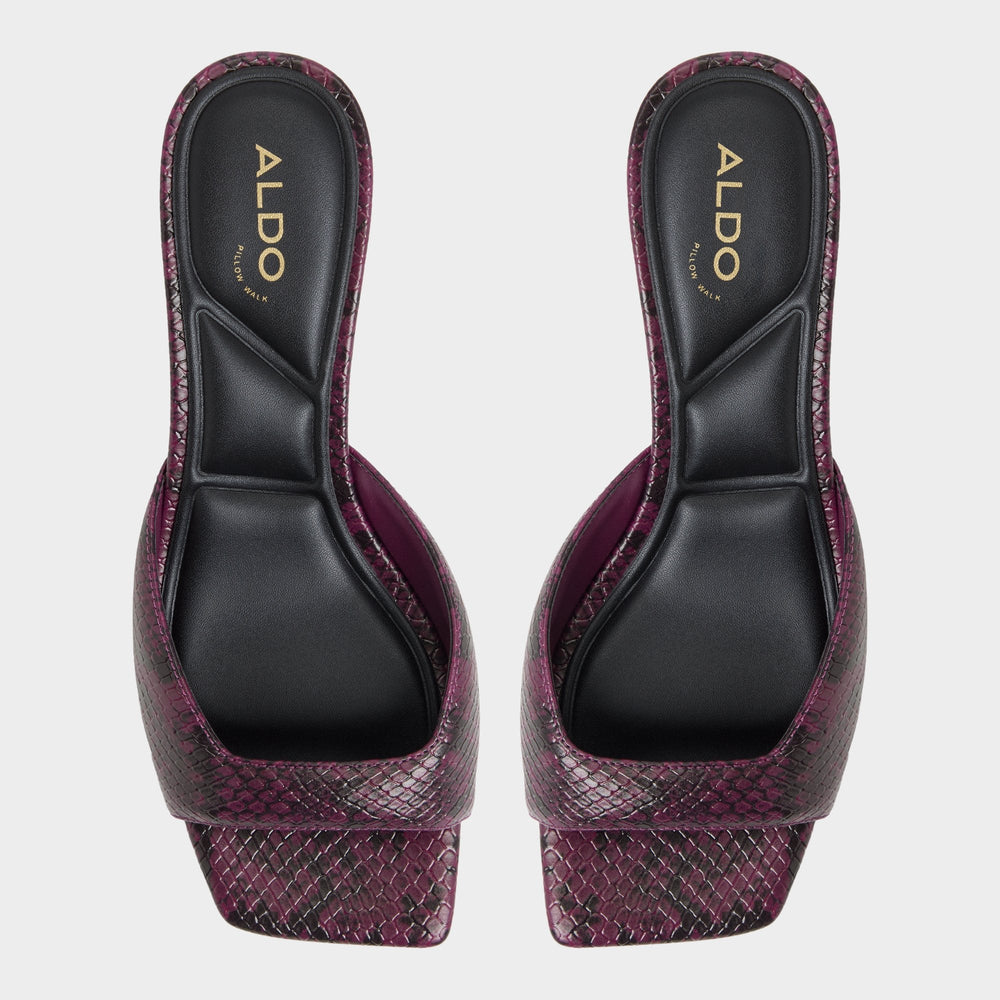 Aldo Aneky in Bordo - Heeled mule, Block heel