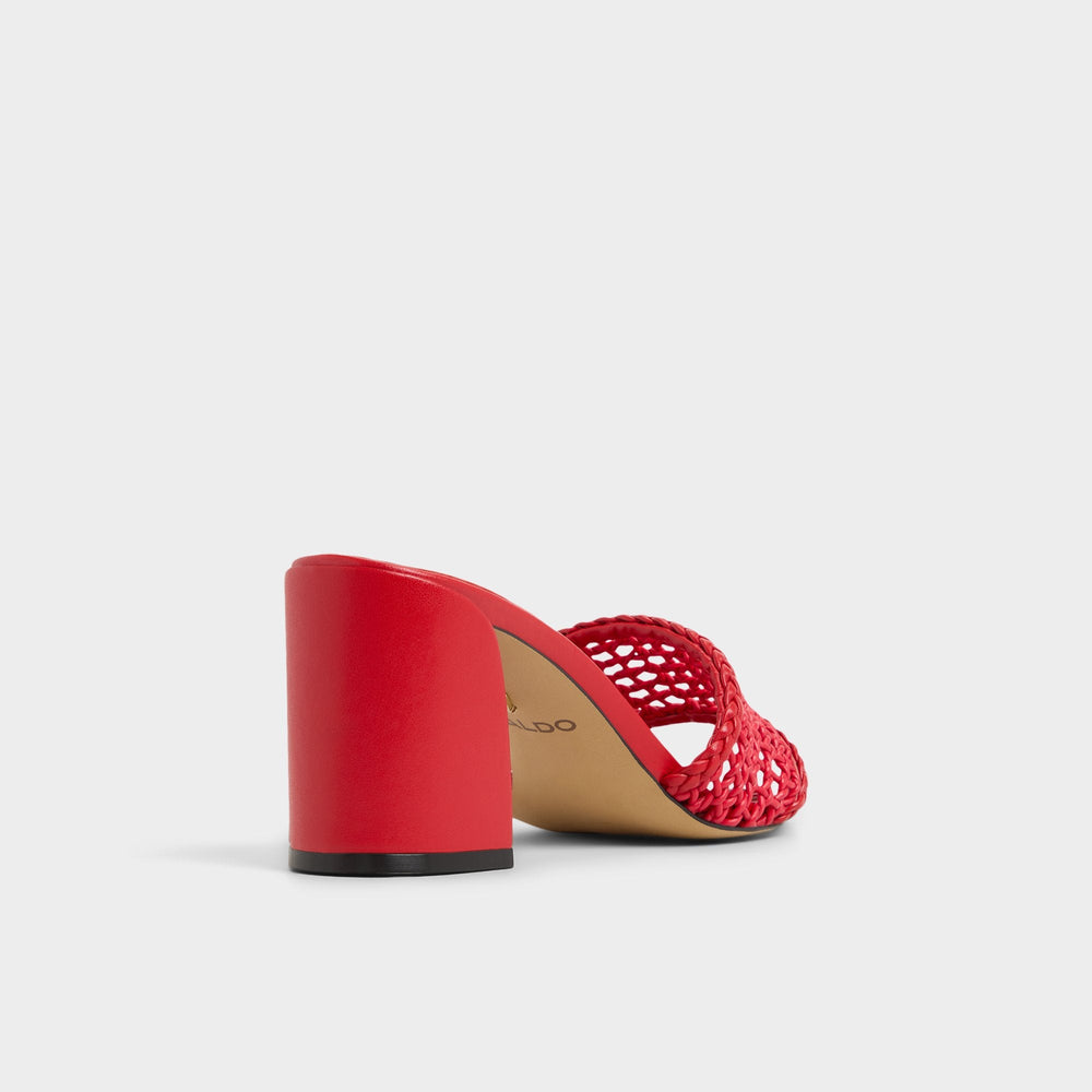 Aldo Beachdate Bright Red Women's Block heels - Heeled mule, Block heel