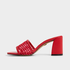 Aldo Beachdate Bright Red Women's Block heels - Heeled mule, Block heel