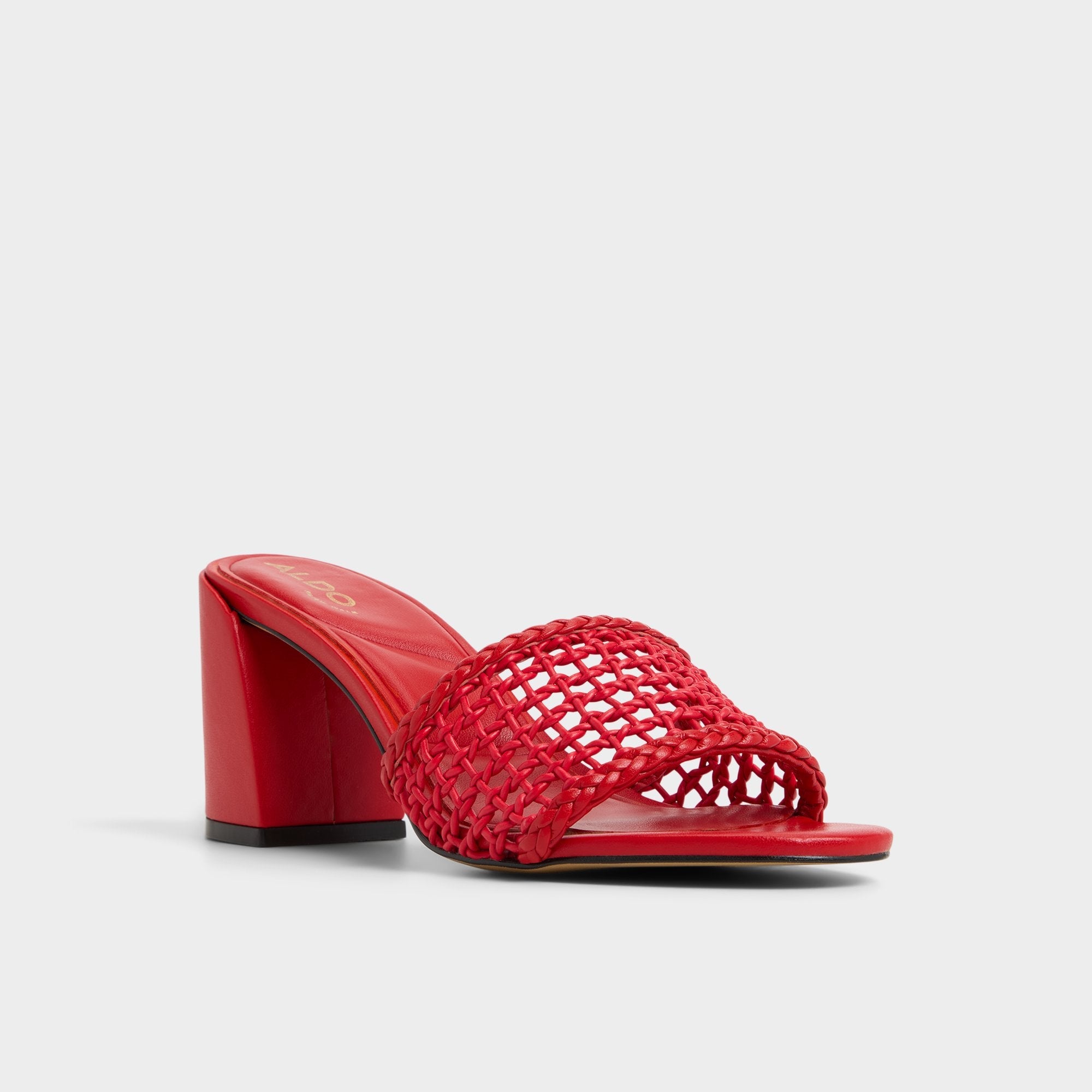 Aldo Beachdate Bright Red Women's Block heels - Heeled mule, Block heel