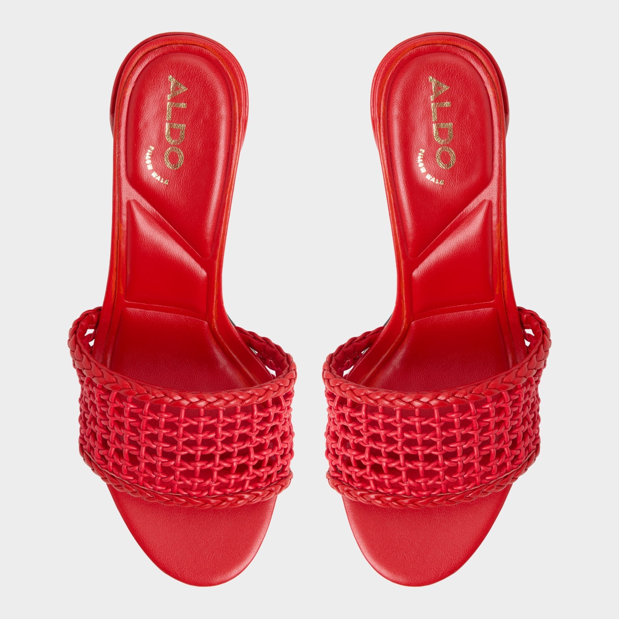 Aldo Beachdate Bright Red Women's Block heels - Heeled mule, Block heel