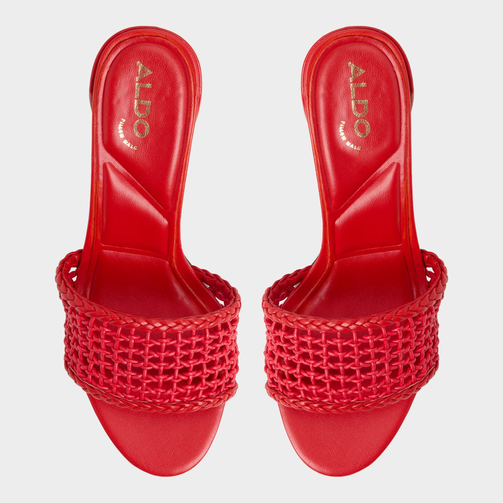 Aldo Beachdate Bright Red Women's Block heels - Heeled mule, Block heel