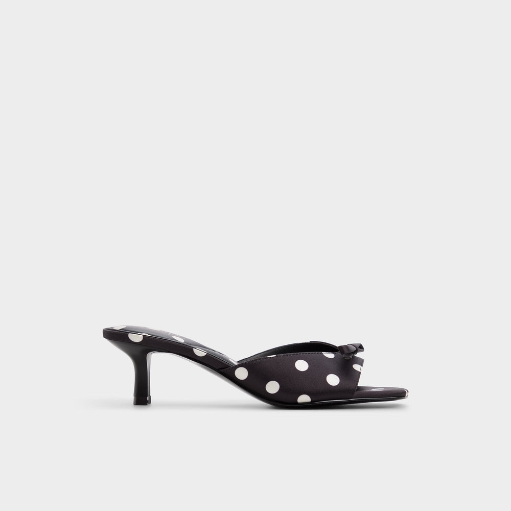 Aldo Belerose in Black White - Heeled mule, Stiletto heel