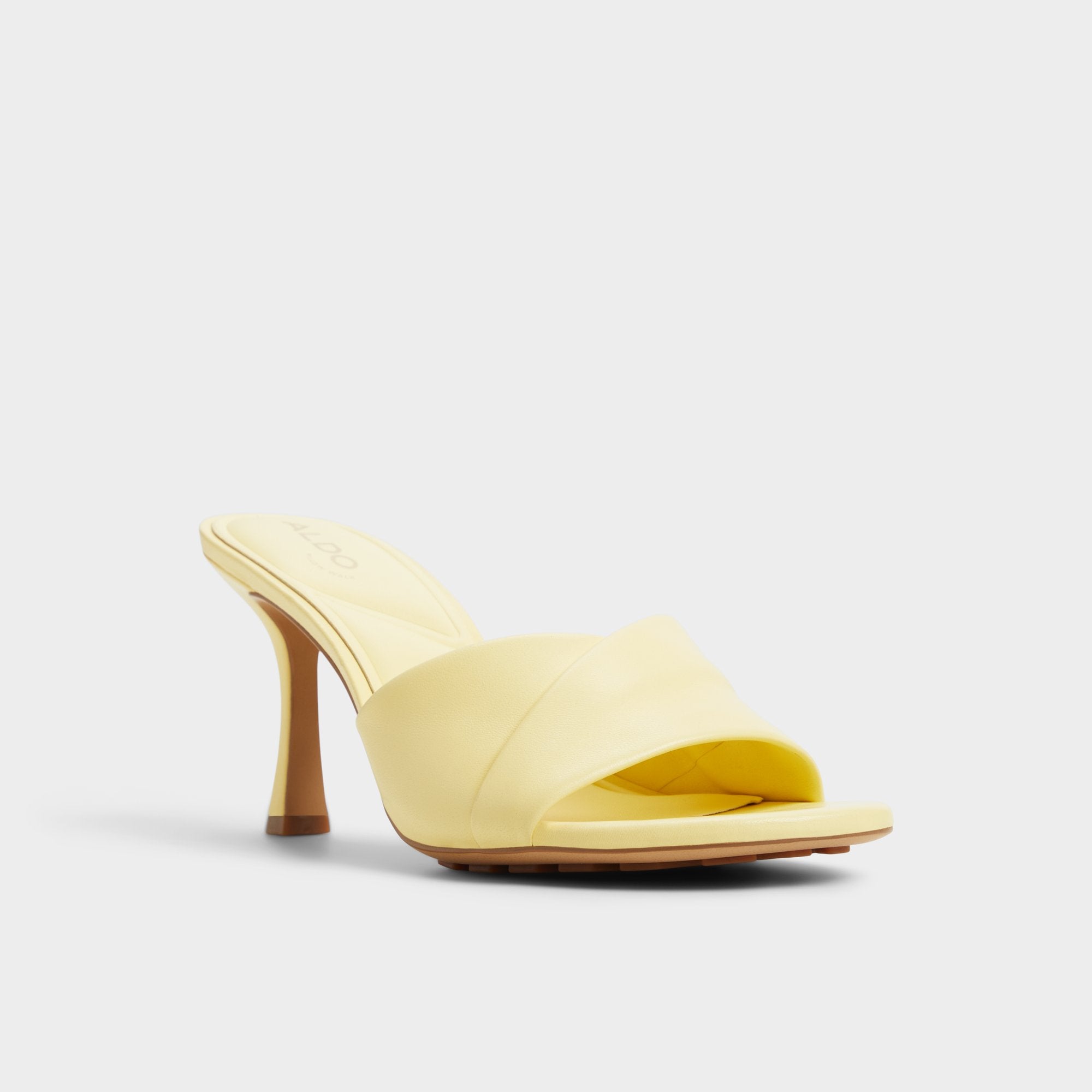 Aldo Lyhanna Light Yellow Women's Heeled mules - Heeled mule, Stiletto heel
