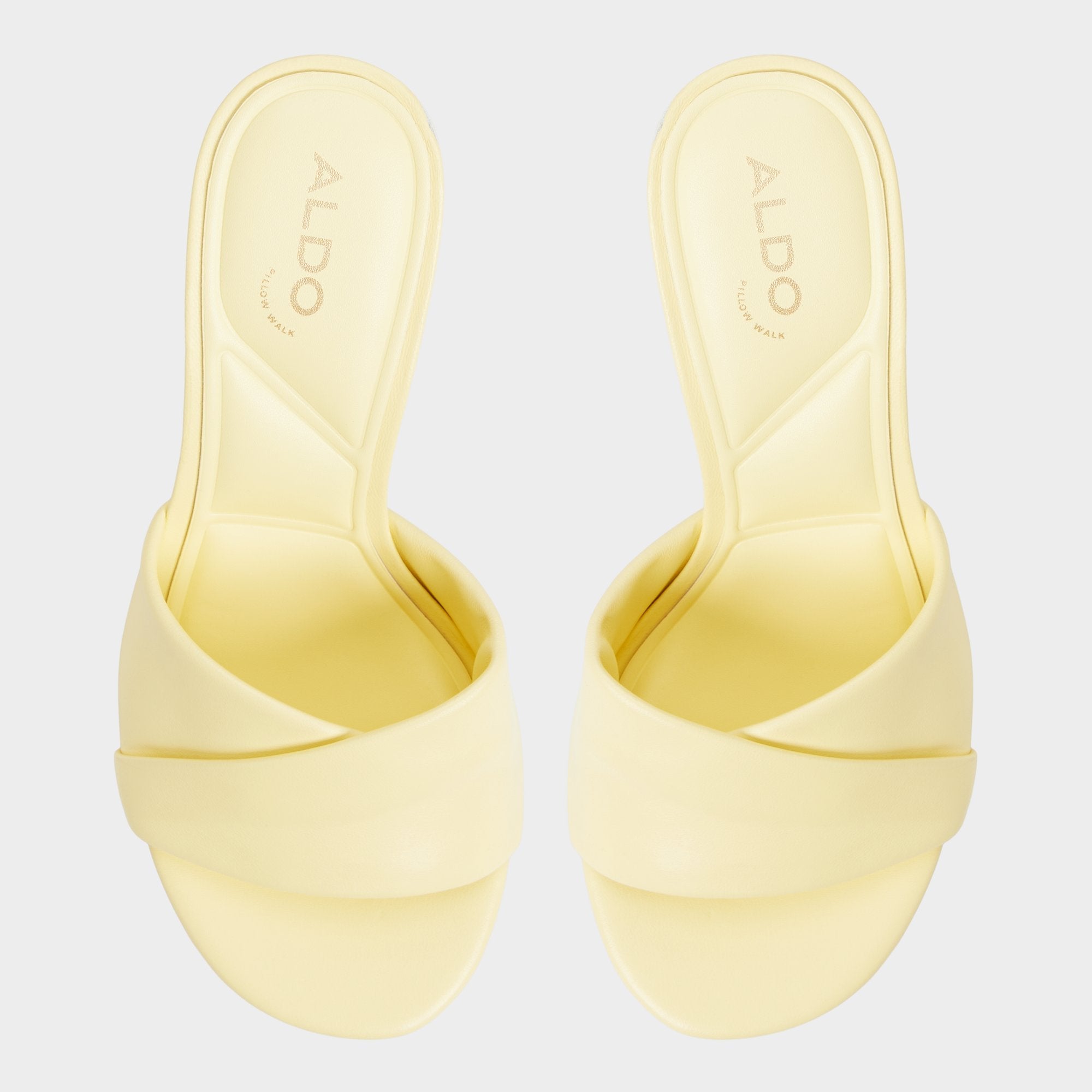 Aldo Lyhanna Light Yellow Women's Heeled mules - Heeled mule, Stiletto heel