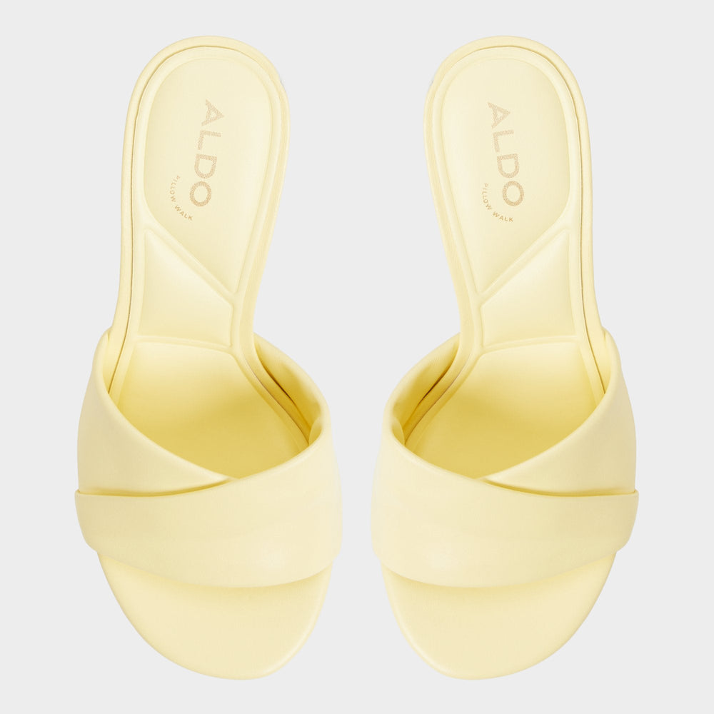 Aldo Lyhanna Light Yellow Women's Heeled mules - Heeled mule, Stiletto heel