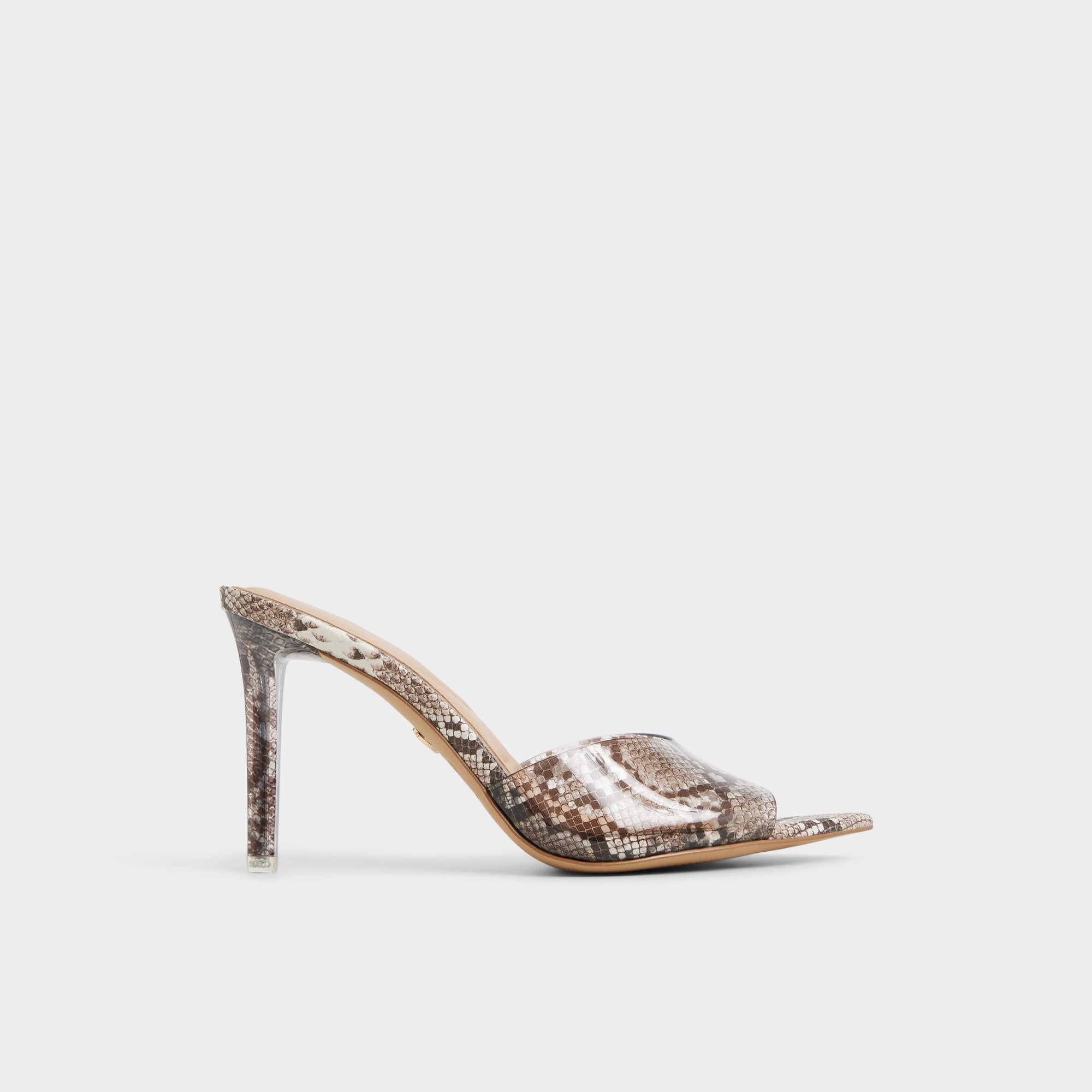 Aldo Anitabrilden Other Grey Women's Mule slides - Heeled mule, Stiletto heel