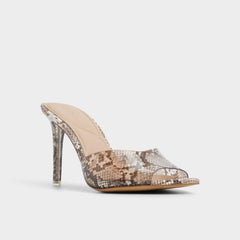 Aldo Anitabrilden Other Grey Women's Mule slides - Heeled mule, Stiletto heel