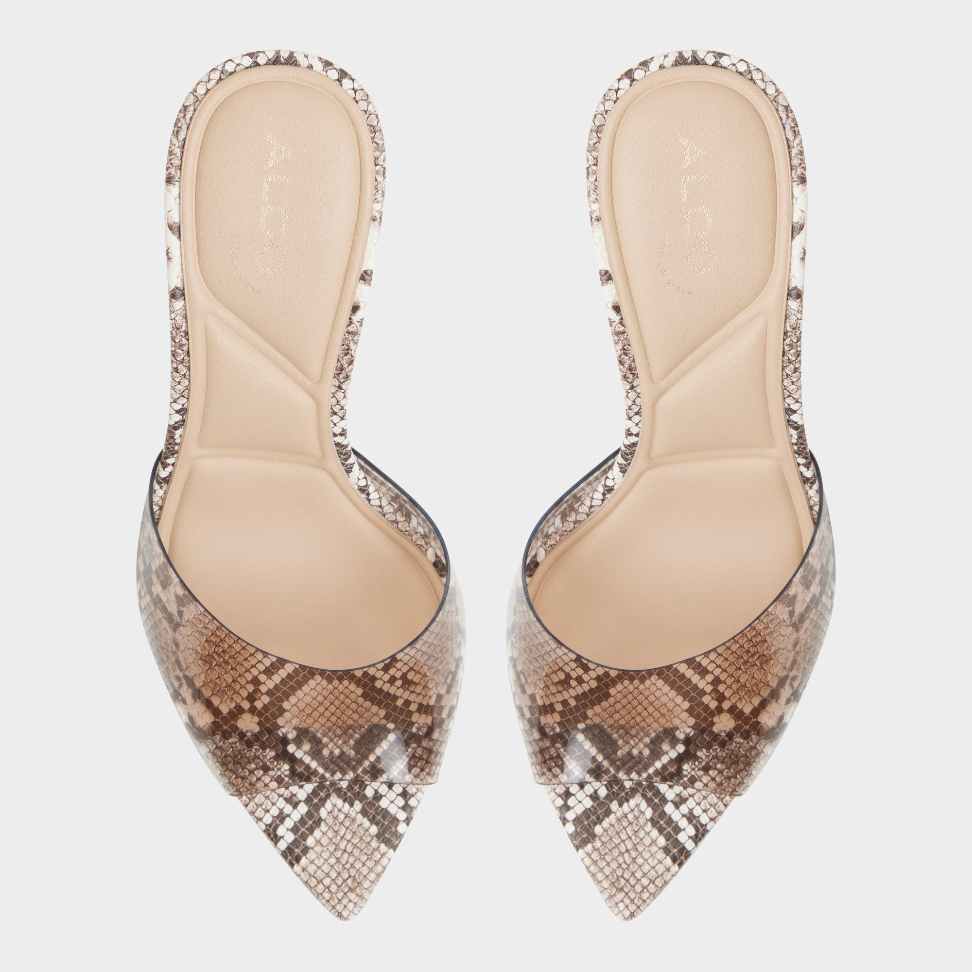 Aldo Anitabrilden Other Grey Women's Mule slides - Heeled mule, Stiletto heel