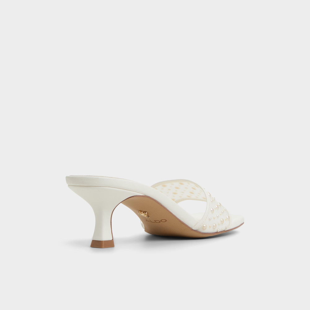 Aldo Pearlia White Women's Heeled mules - Heeled mule